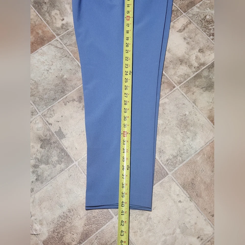 NINE WEST Women's High-Waist Pleated Pants- Light Blue with zipper front Sz 14L - Picture 11 of 12